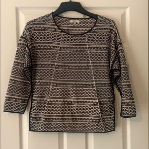 Madewell Black & Light Tan Top